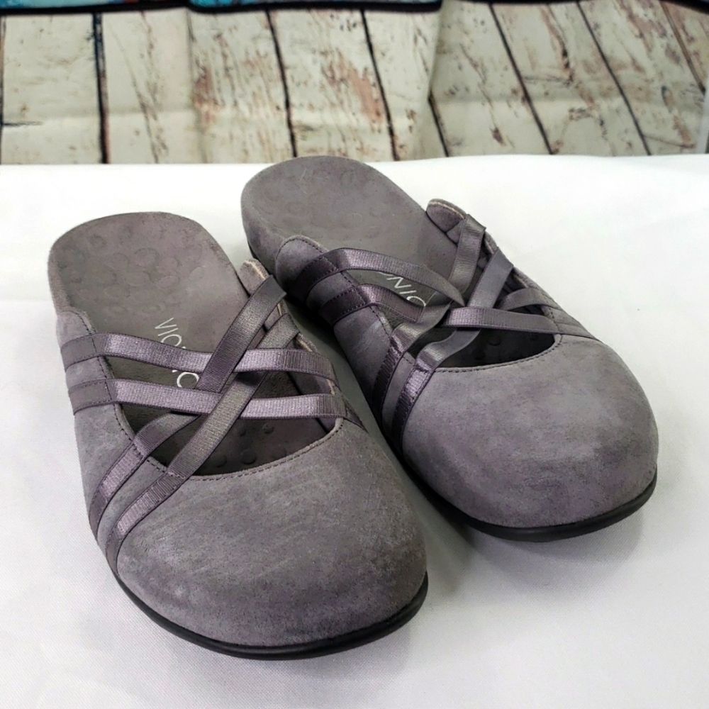 Vionic Claire Slip‎ on Mule in Charcoal